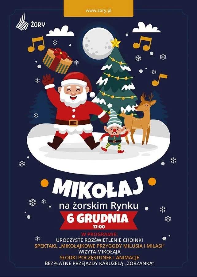 Spotkanie ze Świętym Mikołajem na Żorskim Rynku – Mikołajki pełne atrakcji