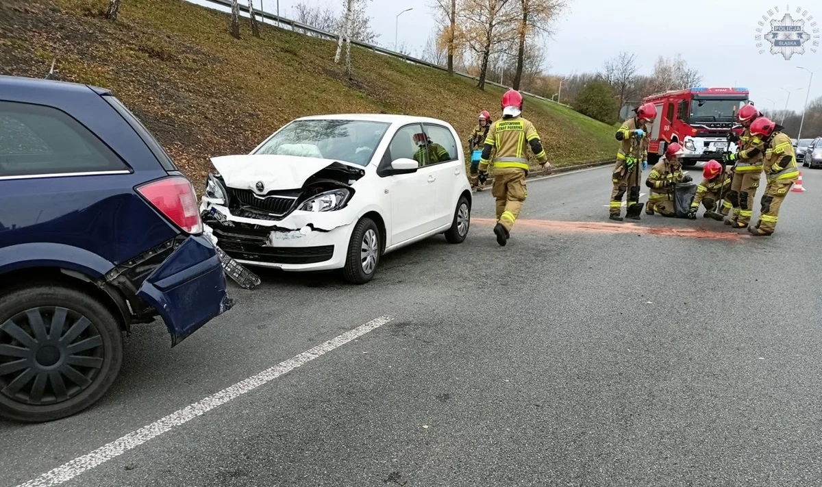 Świętochłowice: Kolizje na DTŚ w kierunku Katowic – utrudnienia w ruchu