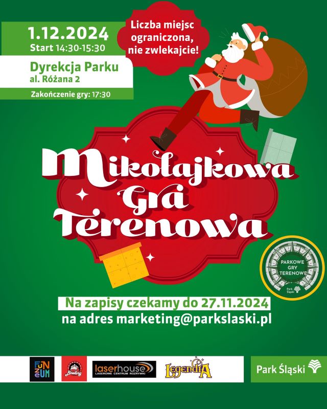 Zimowa zabawa na świeżym powietrzu – Mikołajkowa Gra Terenowa w Parku Śląskim