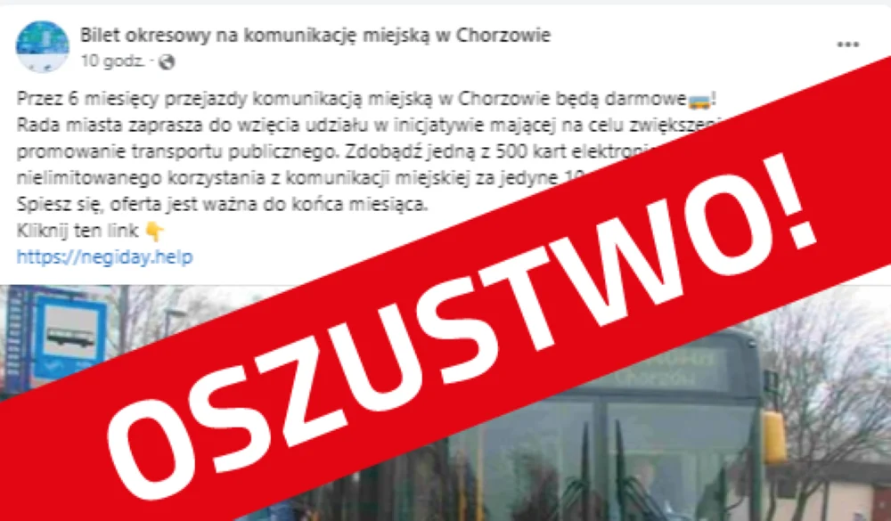 Nie daj się oszukać – darmowe przejazdy komunikacją miejską w Chorzowie to fikcja