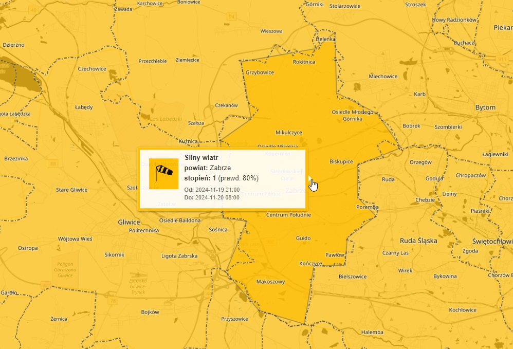 IMGW-PIB ostrzega przed silnym wiatrem!