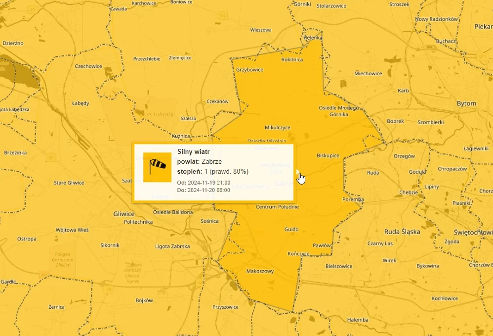 IMGW-PIB ostrzega przed silnym wiatrem!