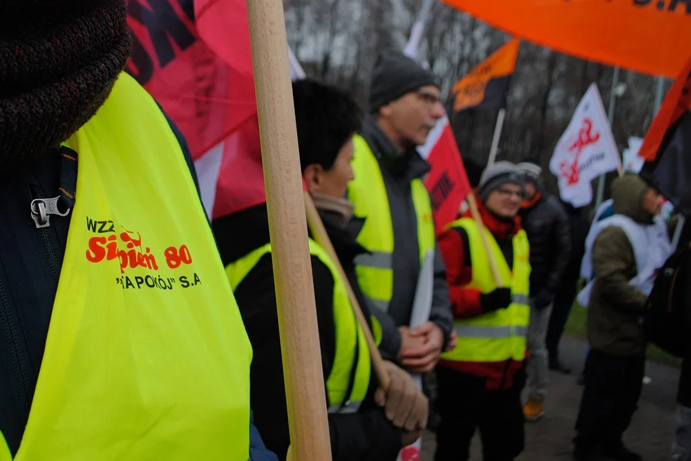Protest hutników podczas konwencji KO 1