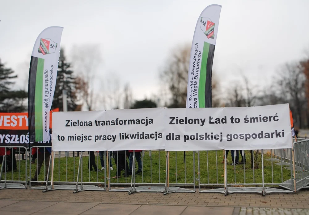 Protest hutników podczas konwencji KO 7