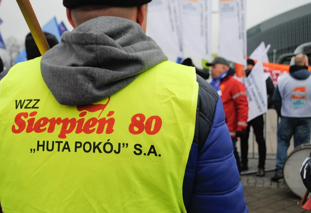 Protest hutników podczas konwencji KO 11
