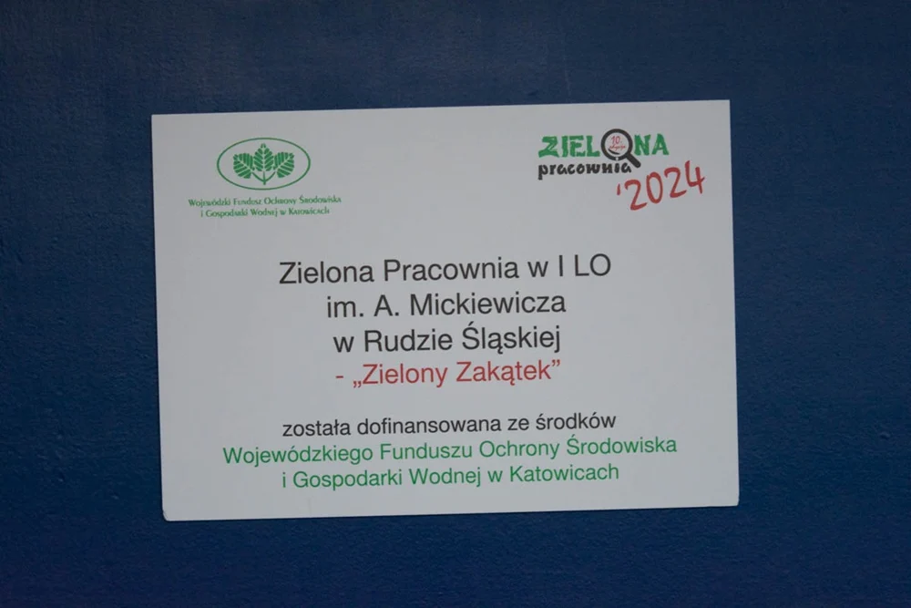 Otwarcie pracowni ekologicznej w I LO 22