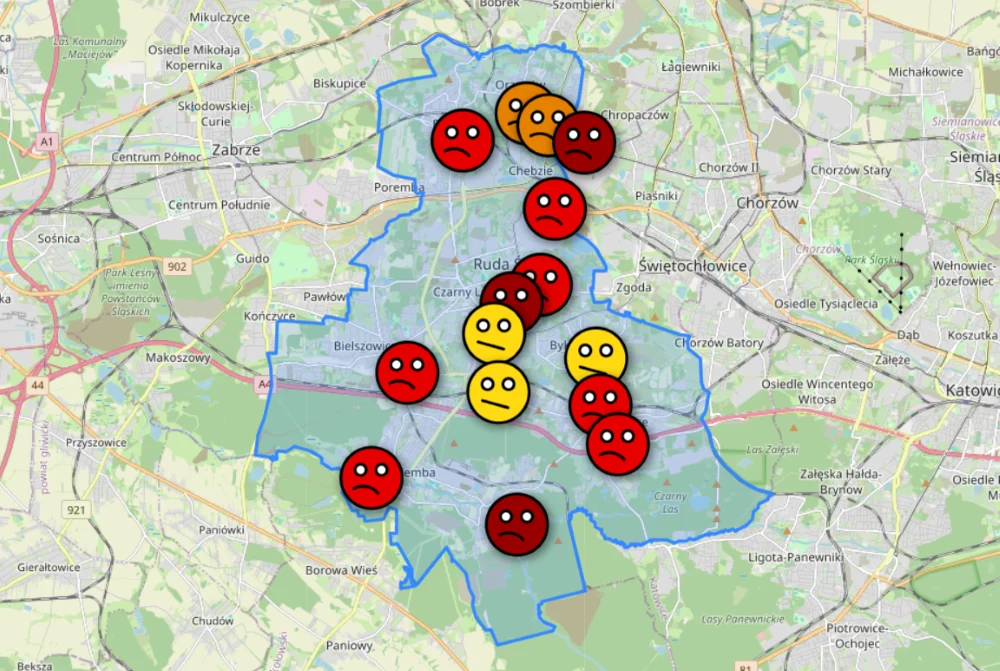 Smog i gęsta mgła – trudne warunki atmosferyczne w Rudzie Śląskiej