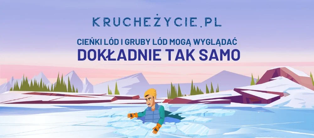 „Kruche życie” – WOPR ostrzega przed niebezpieczeństwem na lodzie