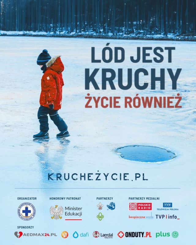 „Kruche życie” – WOPR ostrzega przed niebezpieczeństwem na lodzie