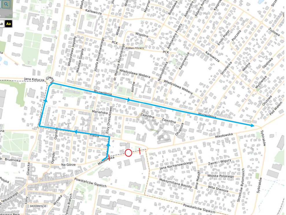 Nowe utrudnienia na ul. Mikołowskiej – sprawdź, jak będzie wyglądać objazd
