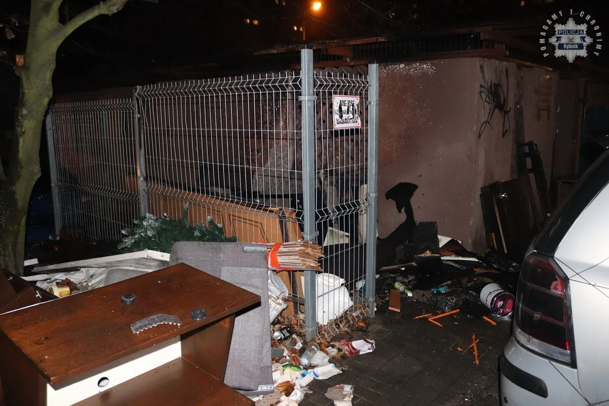 Kryminalni z Rybnika zatrzymali podpalacza – straty na 32 tysiące złotych