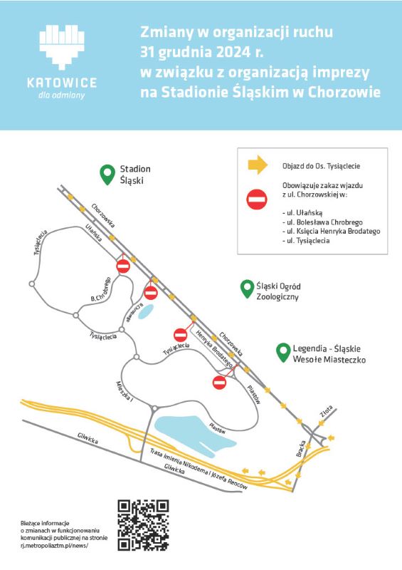 Sylwestrowe utrudnienia w ruchu w Katowicach– co warto wiedzieć?