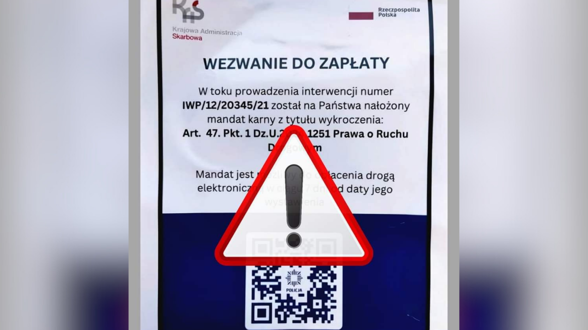 Uwaga na fałszywe zawiadomienia o wykroczeniu drogowym