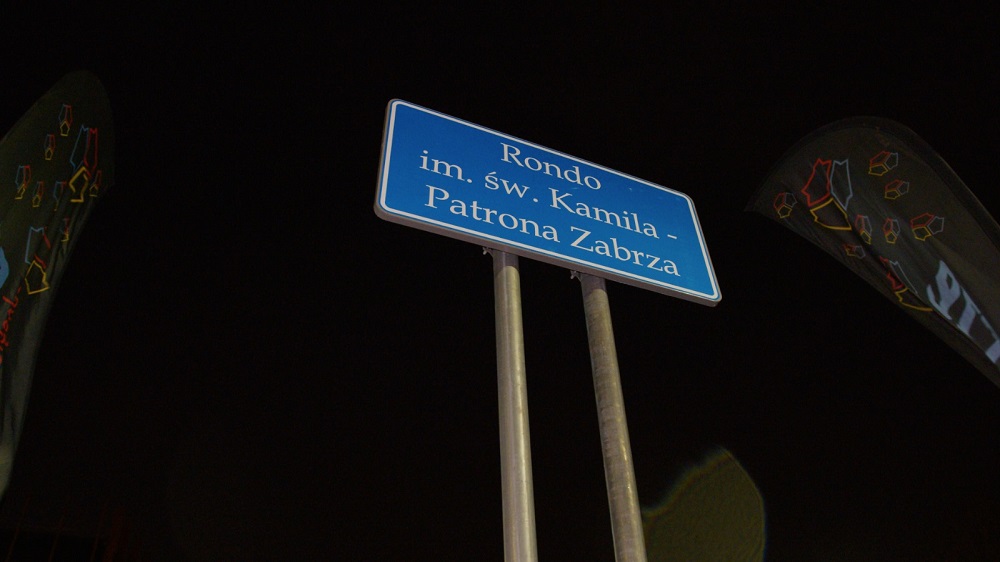Rondo im. św. Kamila w Zabrzu z nową pamiątkową tablicą!