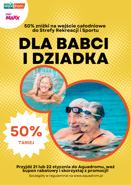 Świętuj Dzień Babci i Dziadka z promocją w Aquadromie!