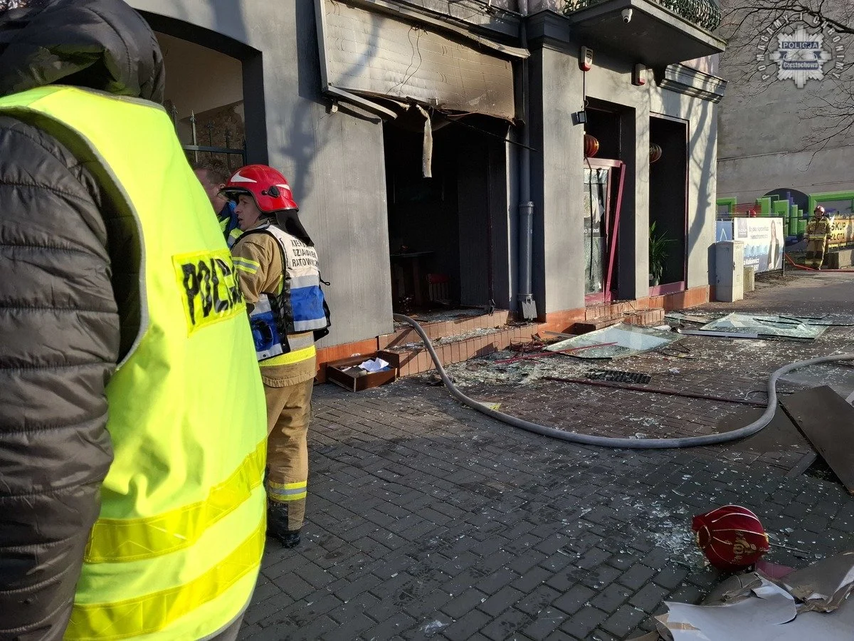 Wybuch gazu w lokalu gastronomicznym w Częstochowie [FOTO]