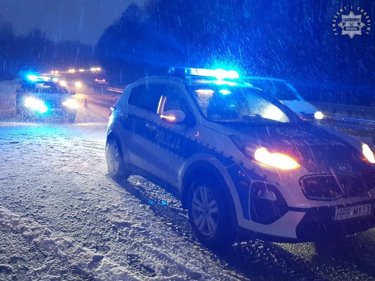 Trudne warunki drogowe widoczne gołym okiem