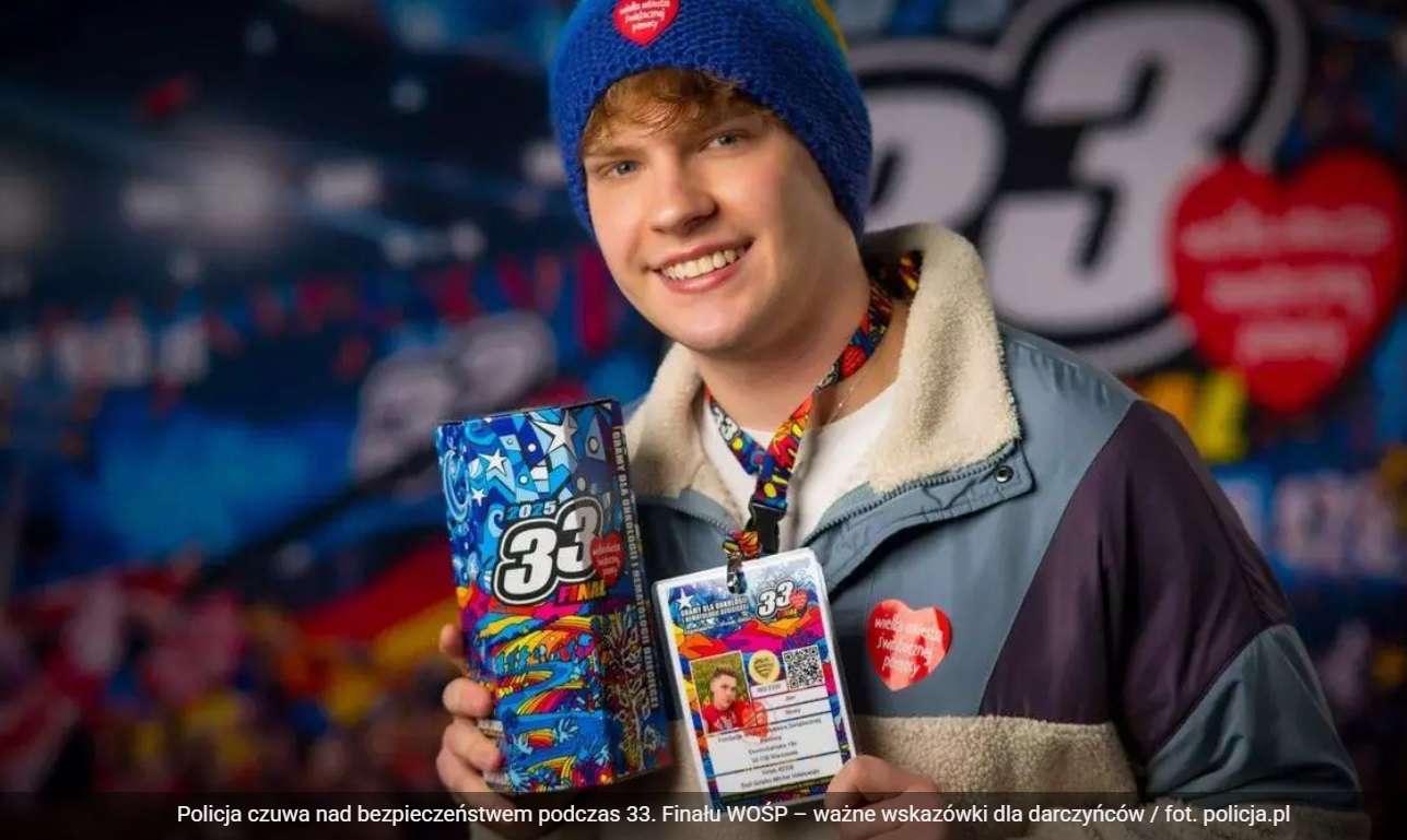 WOŚP 2025: nad zapewnieniem bezpieczeństwa czuwać będzie kilka tysięcy policjantów