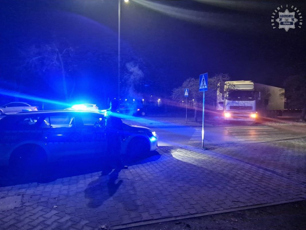 Kierowca tira pod wpływem narkotyków zablokował ulicę Olimpijską!