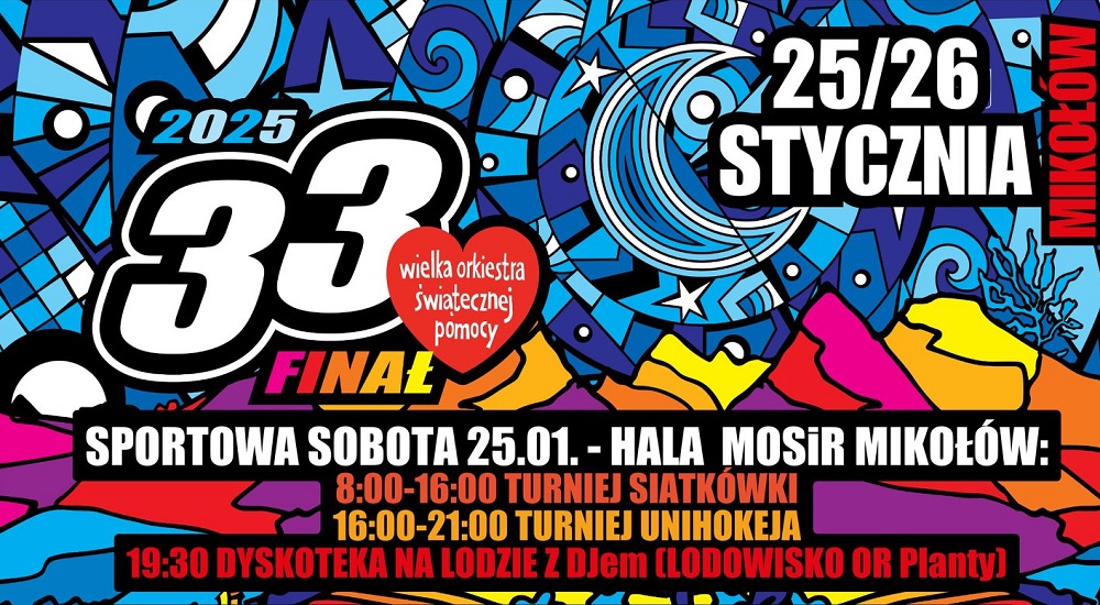 Weekend pełen atrakcji sportowych w Mikołowie z okazji 33. finału WOŚP