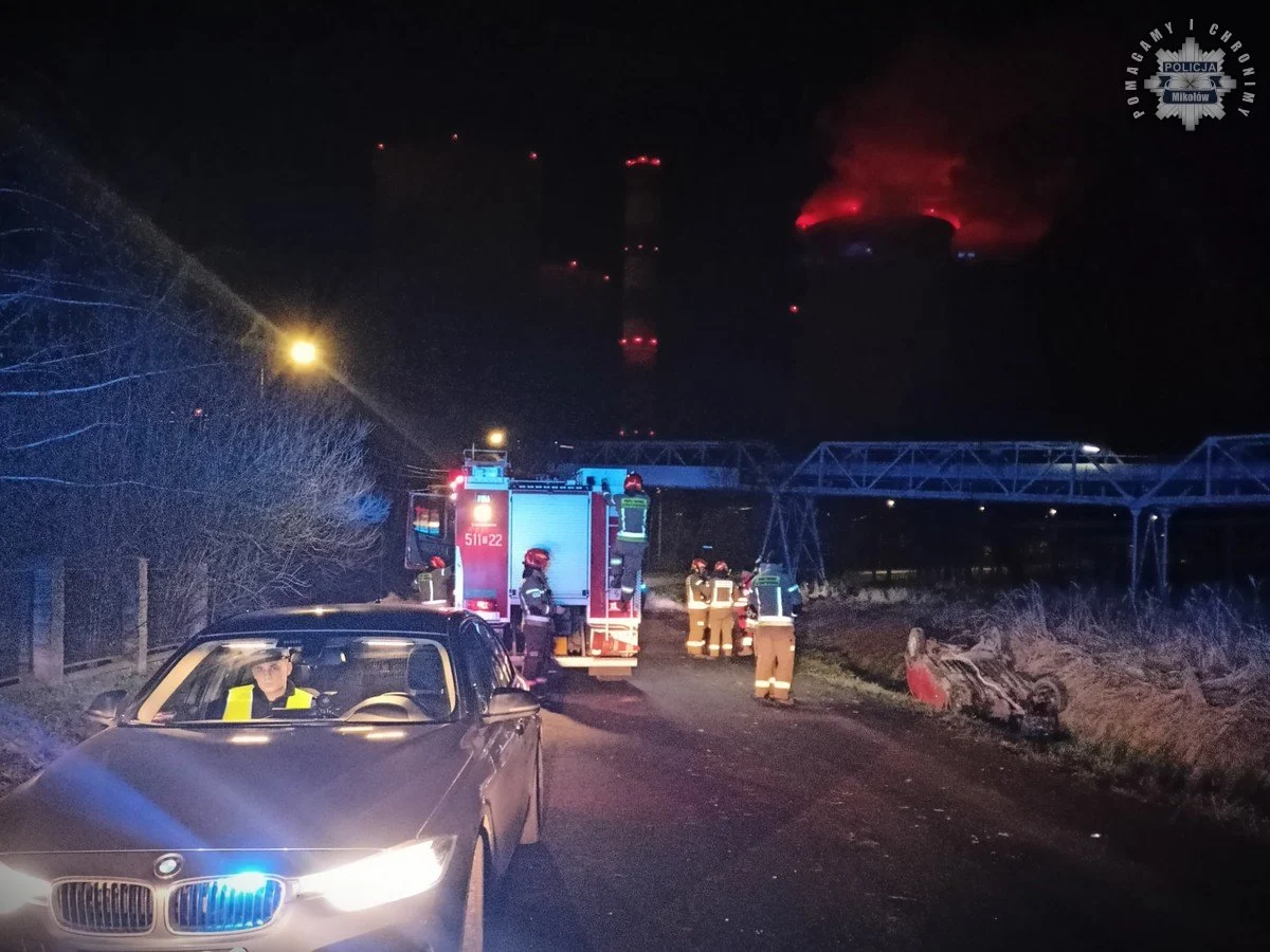 Mikołowianin dachował fiatem – miał blisko 2 promile alkoholu