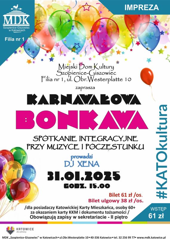 Karnawałowa Bonkawa w Szopienicach – wyjątkowa zabawa z DJ XENA