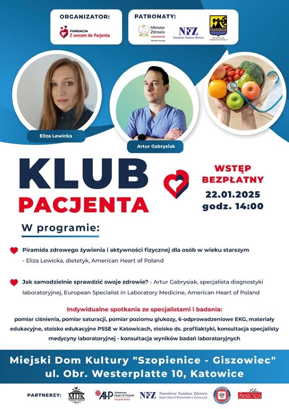 Klub Pacjenta – bezpłatne badania i wykłady o zdrowiu w Szopienicach