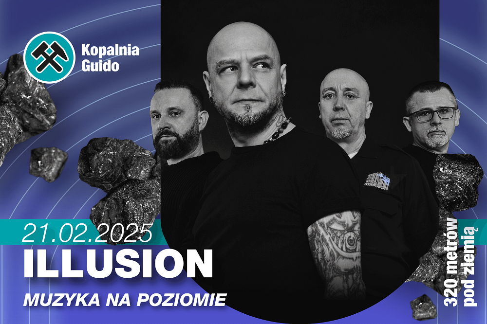 Illusion w Kopalni Guido w Zabrzu — Koncert w ramach cyklu „Muzyka na poziomie”