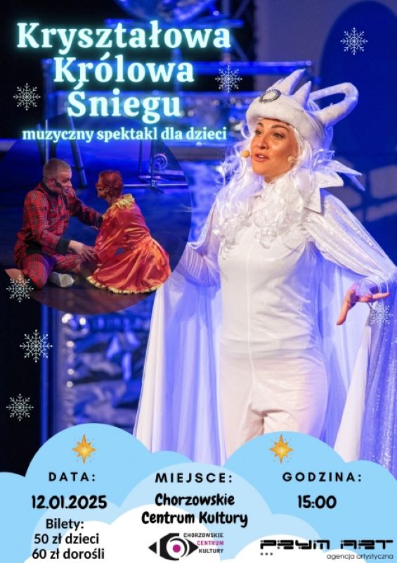 „Kryształowa Królowa Śniegu” – interaktywny spektakl dla dzieci w CHCK