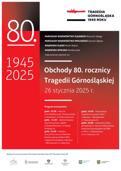 Oficjalne uroczystości 80. Rocznicy Tragedii Górnośląskiej