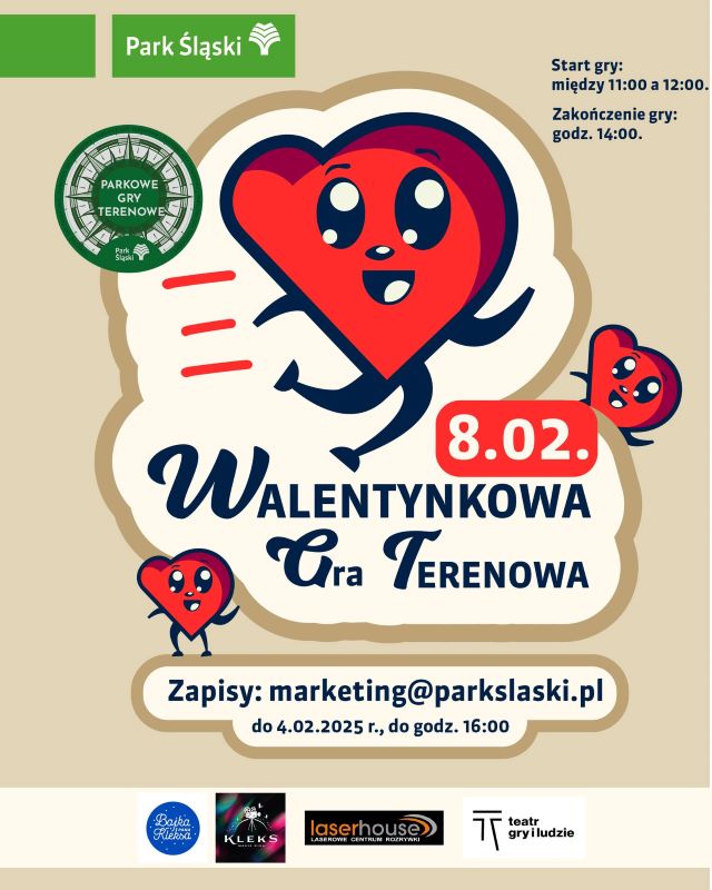 Walentynkowa Gra Terenowa w Parku Śląskim – dołącz do zabawy