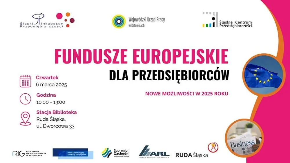 Spotkanie dla przedsiębiorców w Rudzie Śląskiej – fundusze unijne na wyciągnięcie ręki