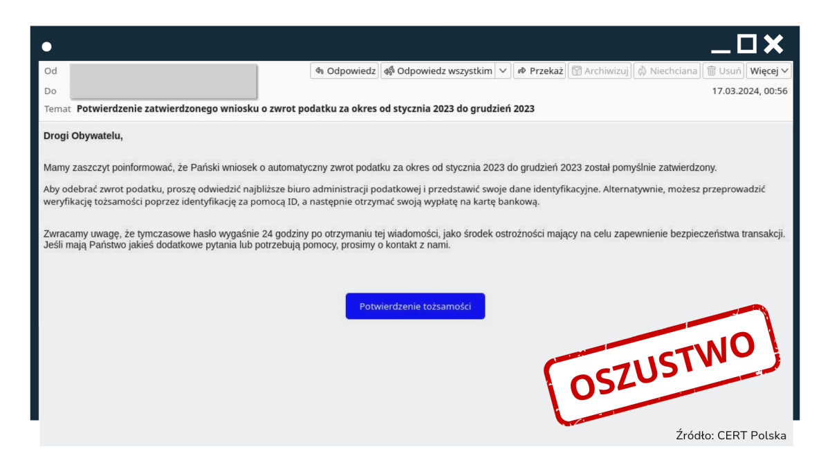 Oszustwa „na zwrot podatku” i „rozliczenie PIT” – jak się przed nimi chronić?