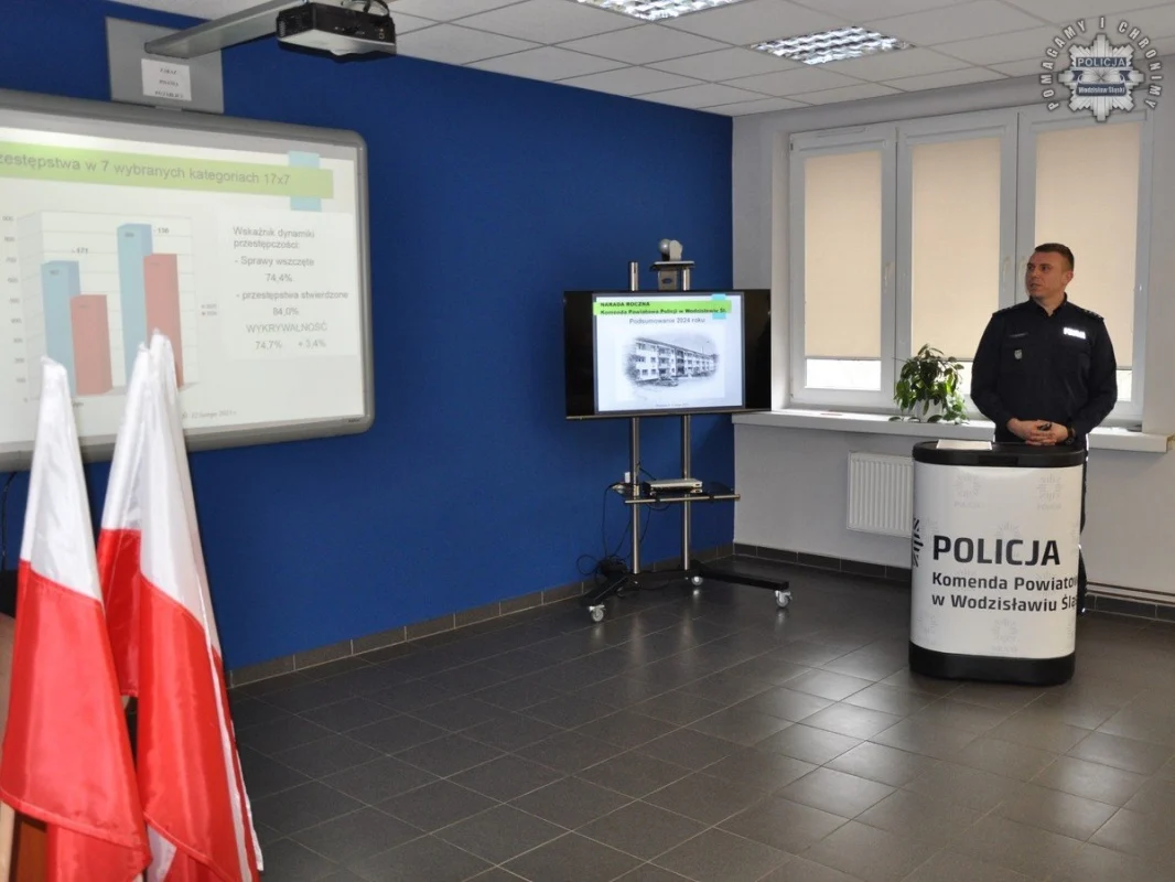 Wodzisławscy policjanci podsumowali 2024 rok. Odprawa roczna z sukcesami! 6