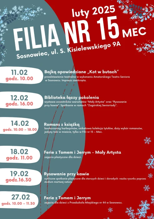 Lutowe imprezy i warsztaty w Filii nr 15 na Mecu. Sprawdźcie program!