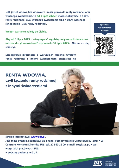 "Wdowia renta" - spotkania informacyjne w Wydziale Polityki Społecznej