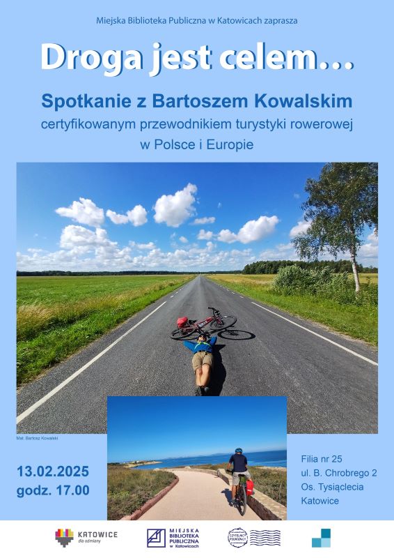 Rowerowa pasja w Bibliotece – Bartosz Kowalski o podróżach po Polsce i Europie
