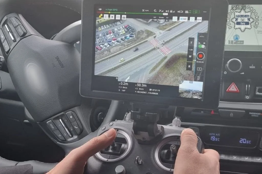 Dron w akcji! Policja w Żorach wyłapała niebezpiecznych kierowców