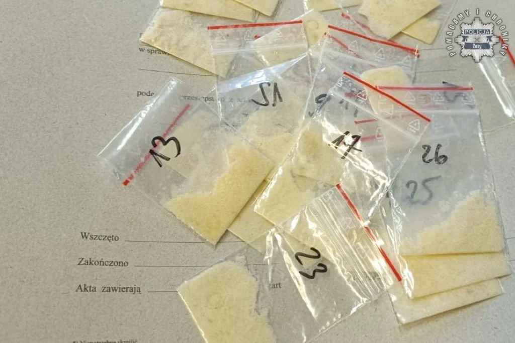 Niebezpieczny „narkotyk zombie” w Żorach – policja przechwyciła blisko 60 gramów