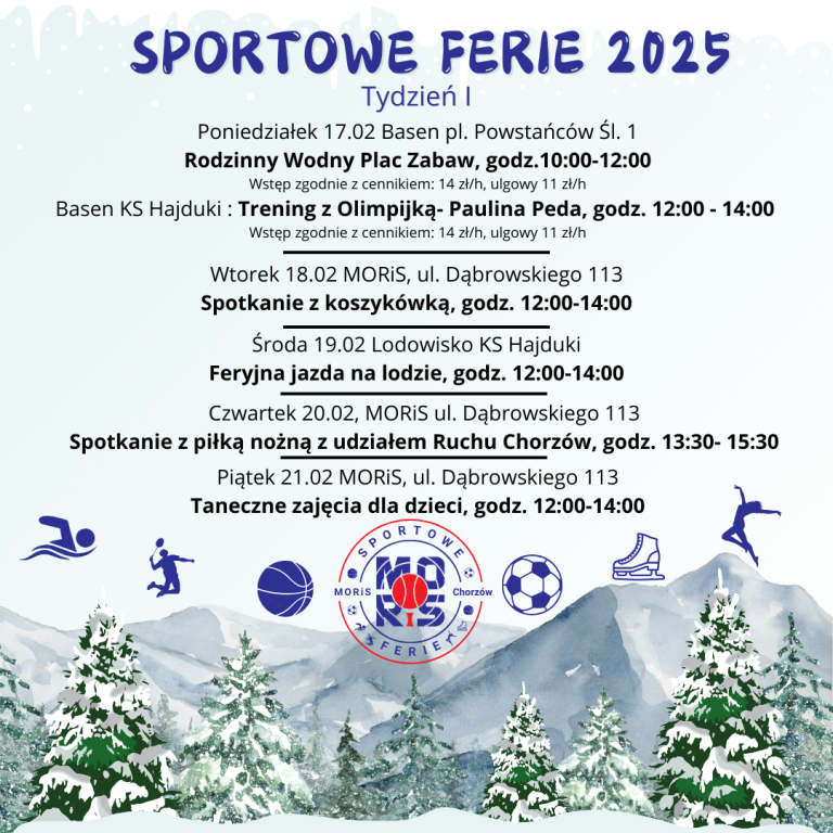 Zimowe ferie pełne sportu! Sprawdź atrakcje MORiS Chorzów