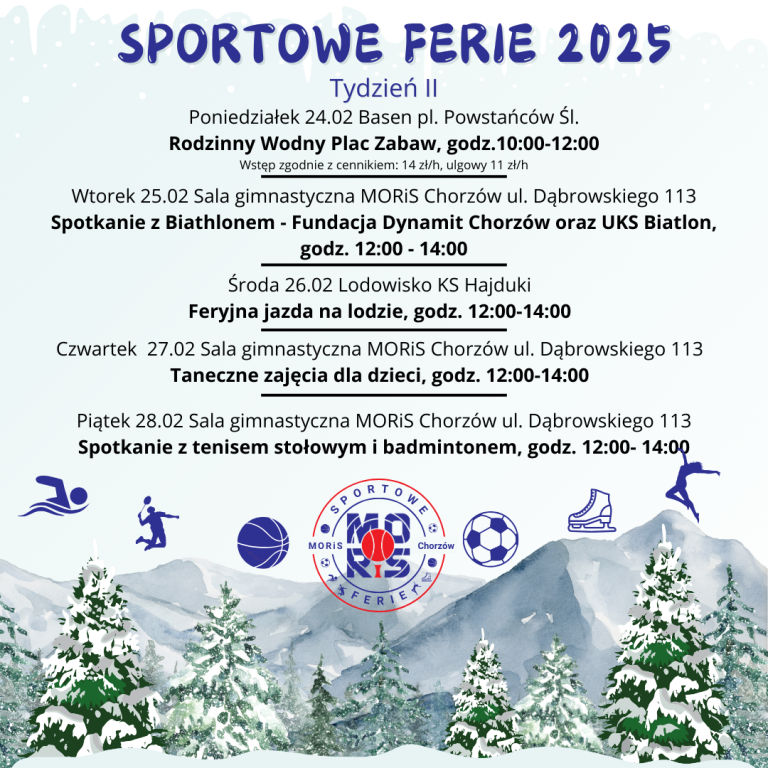 Zimowe ferie pełne sportu! Sprawdź atrakcje MORiS Chorzów