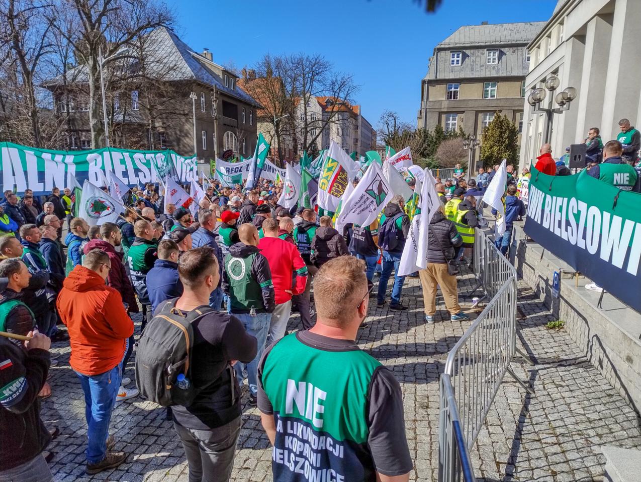 Protest górników w obronie KWK Bielszowice 3