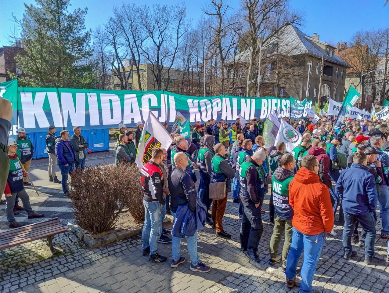Protest górników w obronie KWK Bielszowice 5