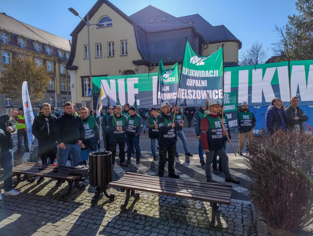 Protest górników w obronie KWK Bielszowice 8