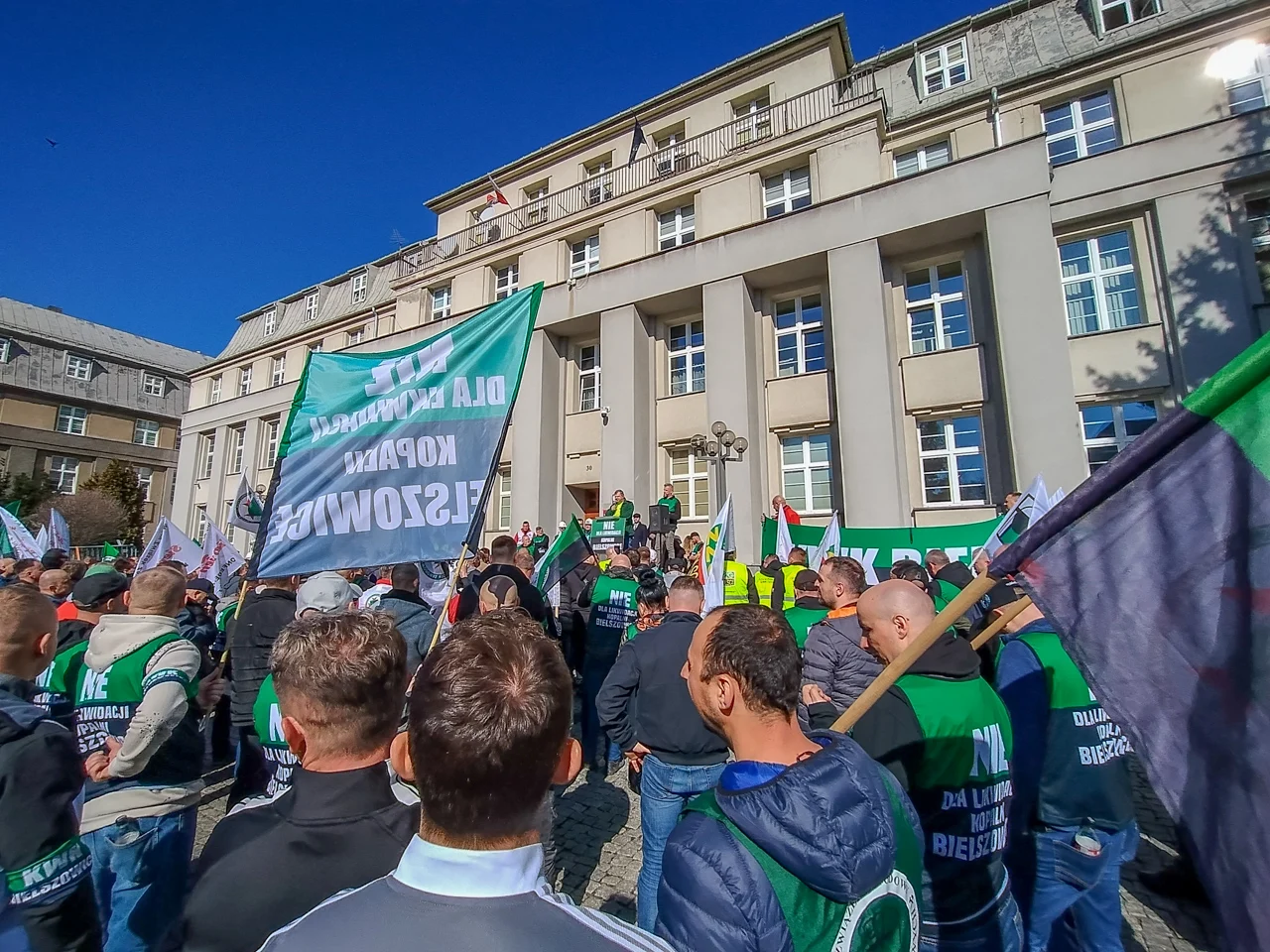 Protest górników w obronie KWK Bielszowice [FOTORELACJA]