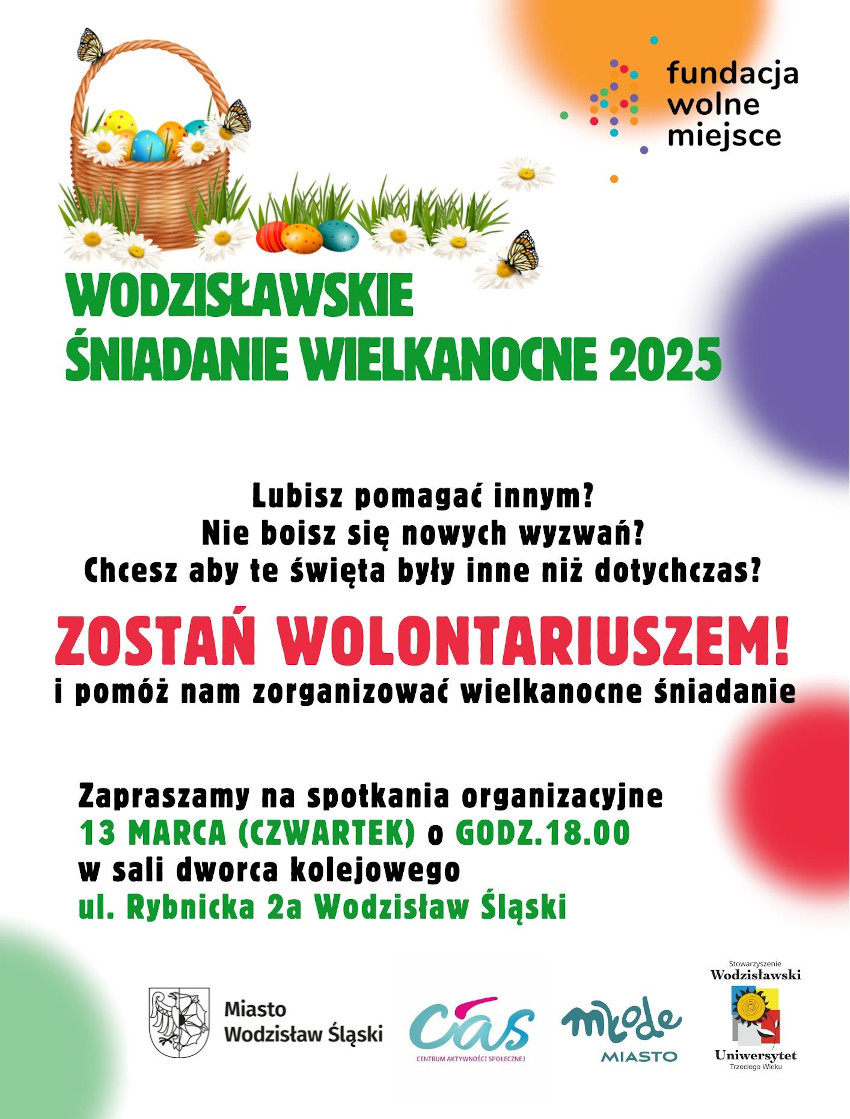 Wodzisław Śląski organizuje śniadanie wielkanocne dla samotnych – dołącz do akcji