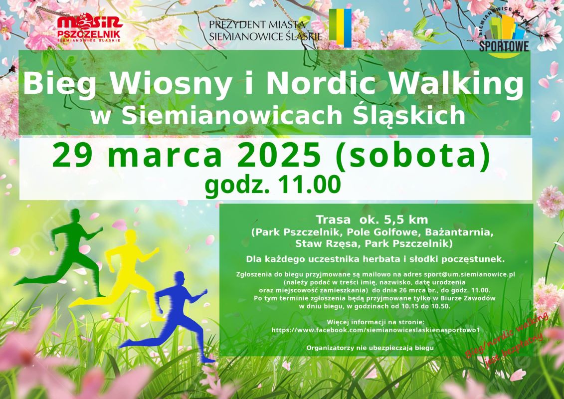 Wiosenna edycja Biegu Wiosny w Siemianowicach Śląskich. Zapisz się już dziś!