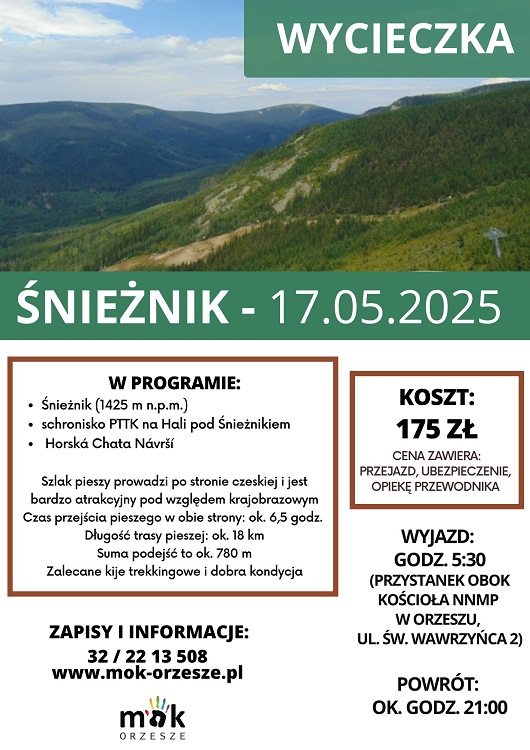 Aktywna wycieczka na Śnieżnik – Zapisz się na wyjazd z MOK Orzesze