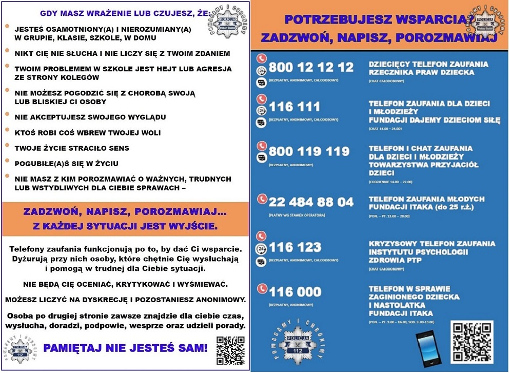 Nowe numery telefonów zaufania – pomoc dla młodzieży w każdej chwili