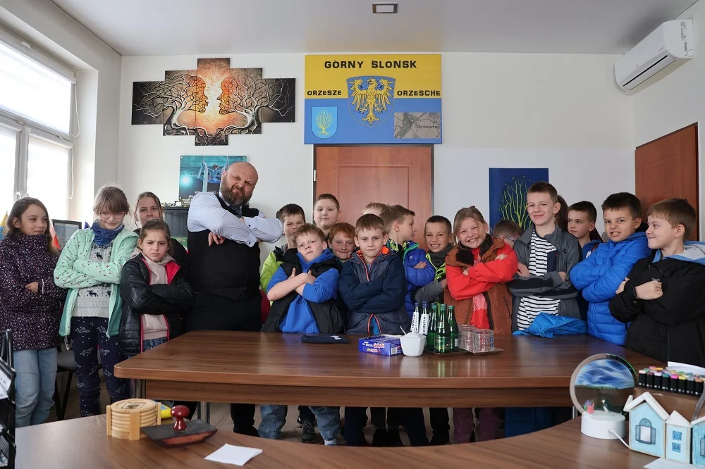 Trzecioklasiści z Orzesza spotkali się z burmistrzem